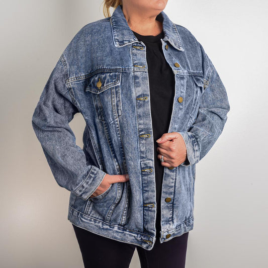 Veste en jean surdimensionnée pour femme