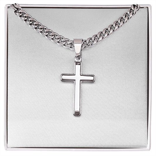 Chaîne croix du Christ gravure possible