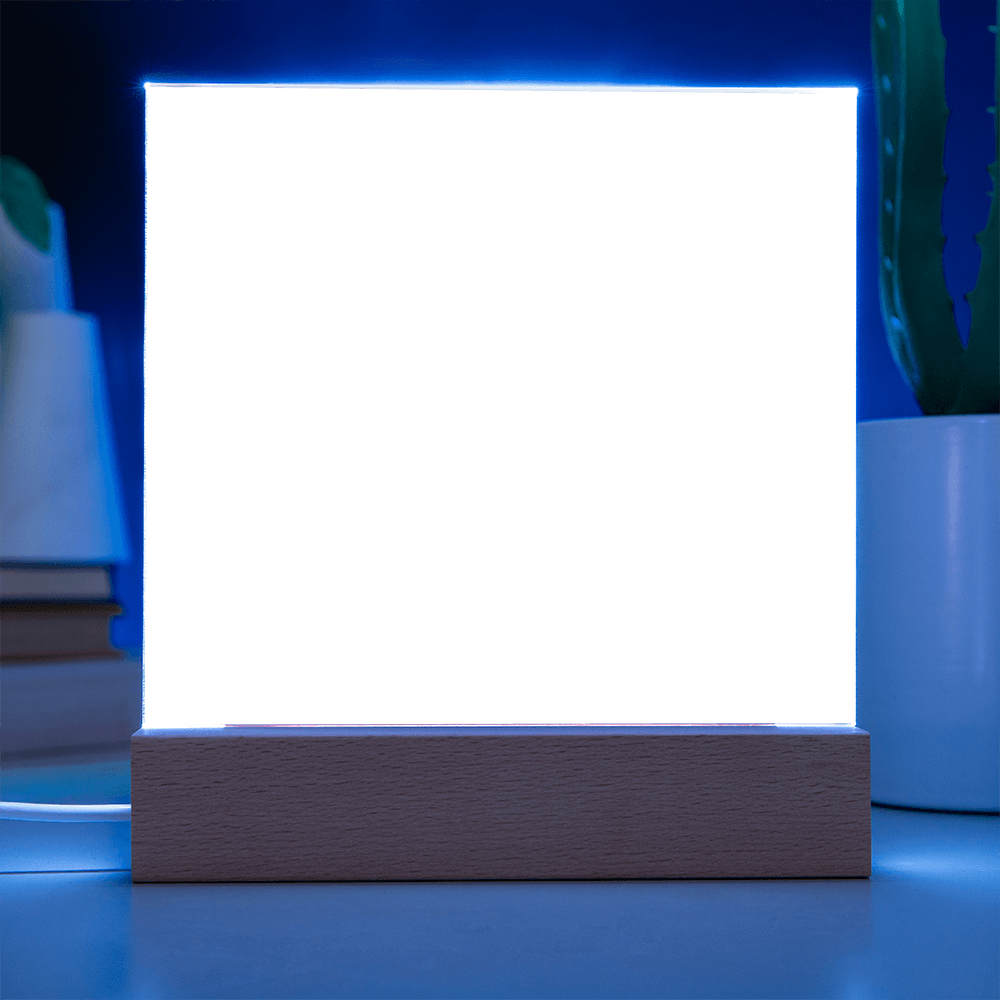 Plaque carrée en acrylique gravée