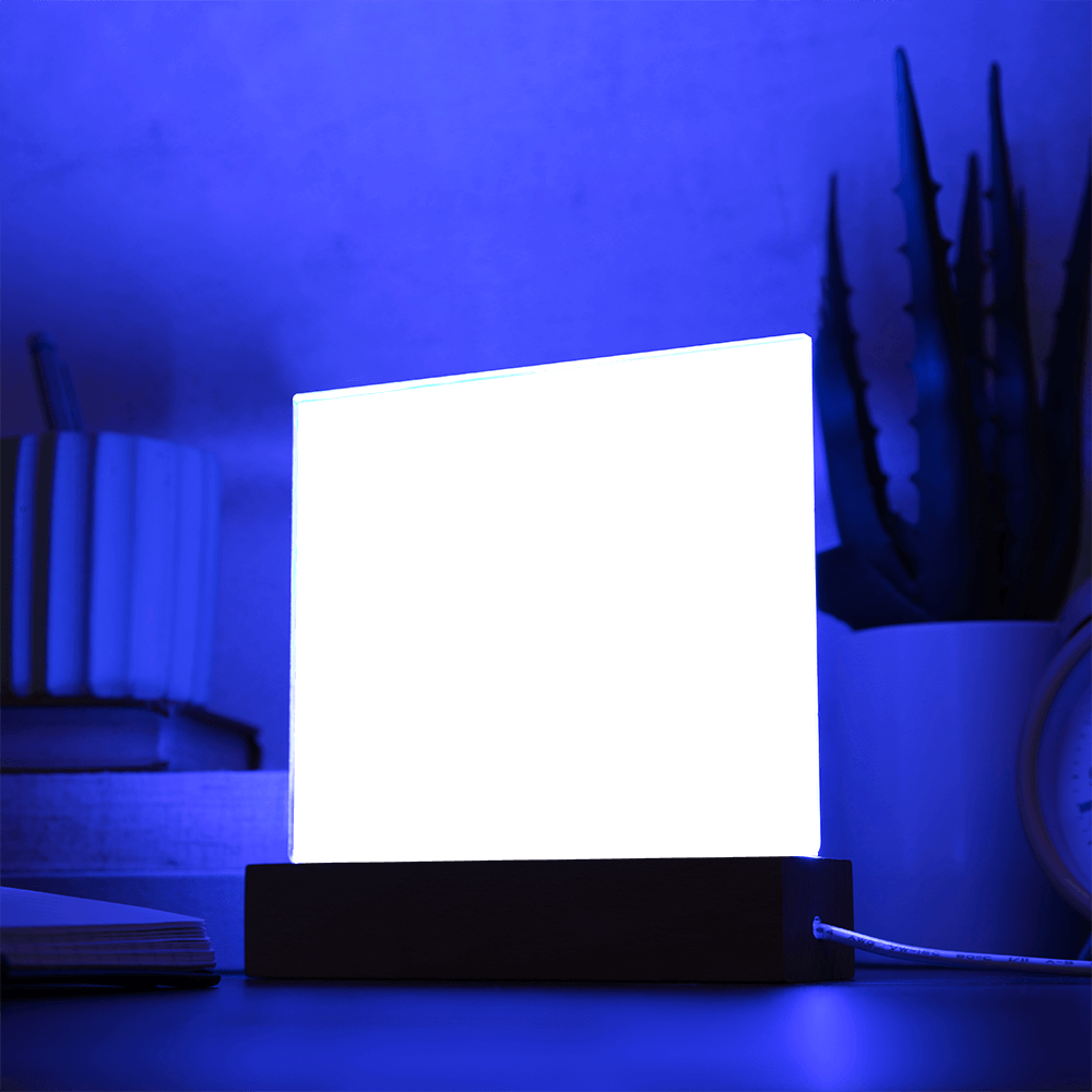 Plaque carrée en acrylique gravée