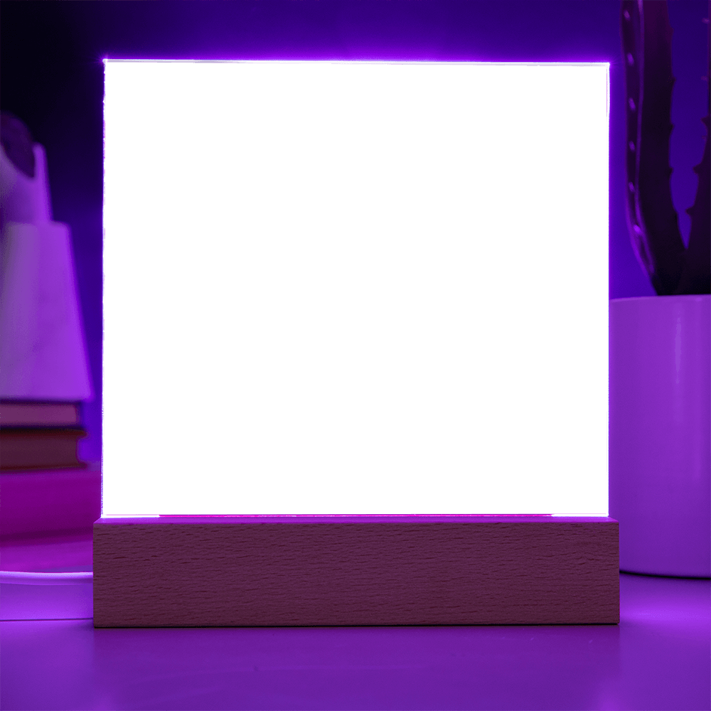 Plaque carrée en acrylique gravée