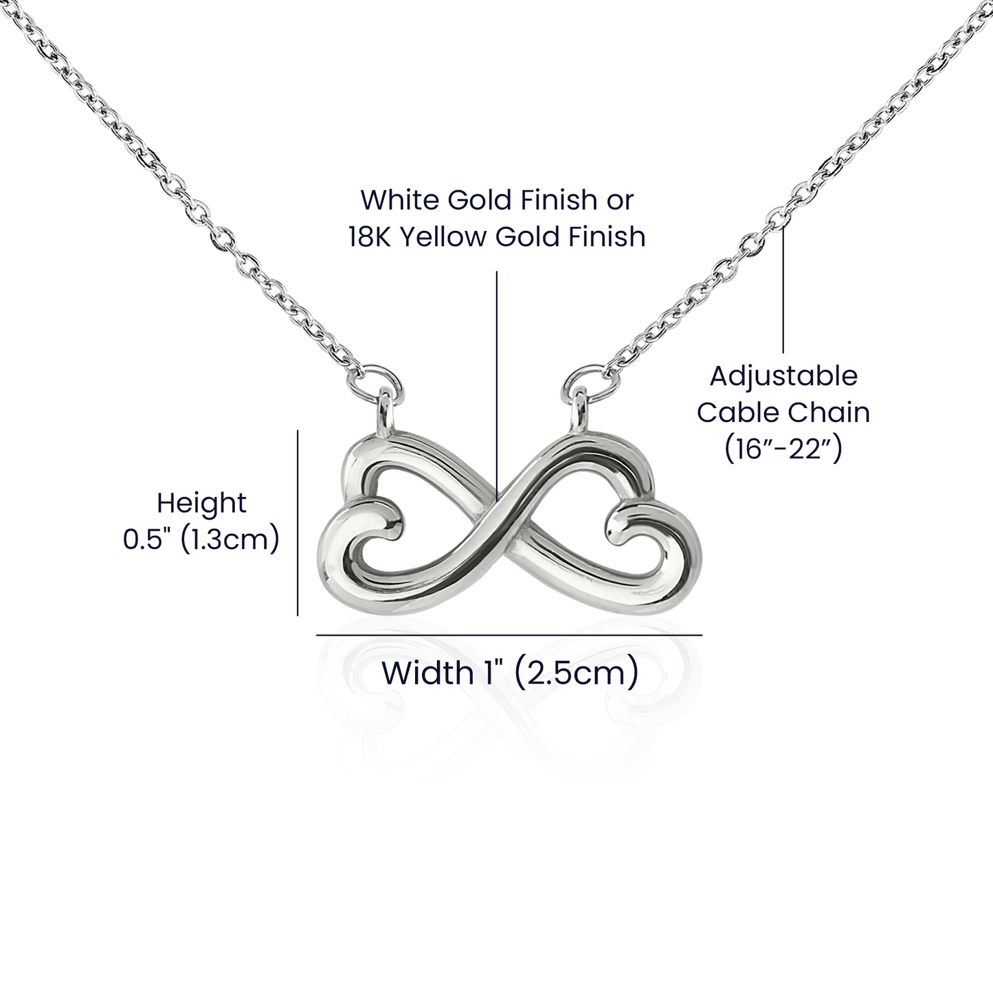 Collier cœur infinité