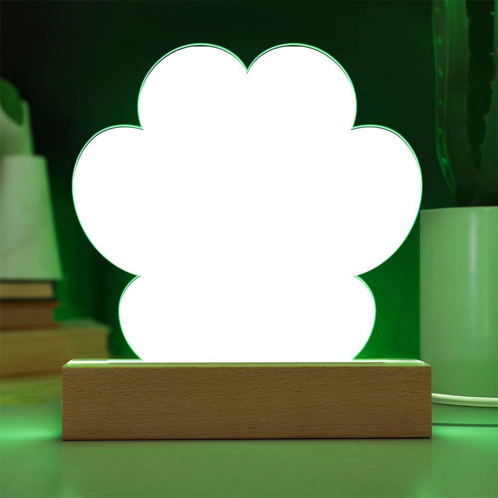 Plaque de patte en acrylique gravée