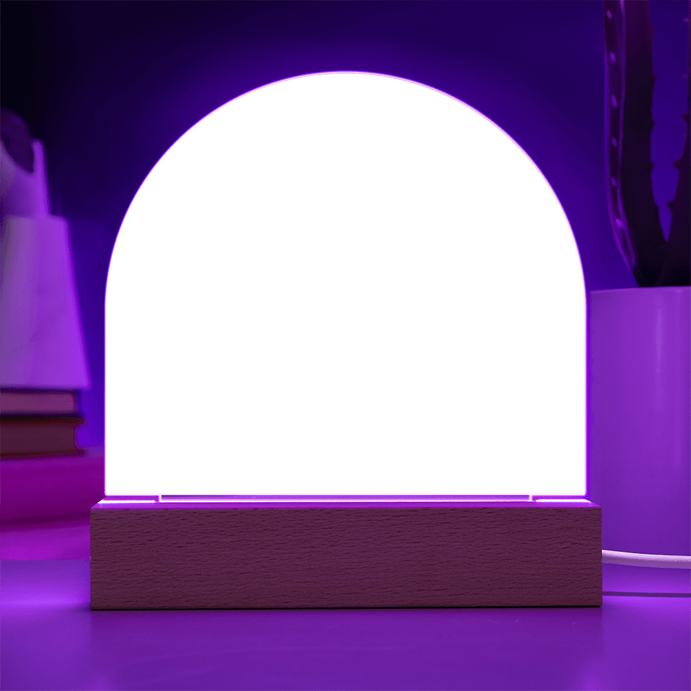 Plaque dôme en acrylique gravée