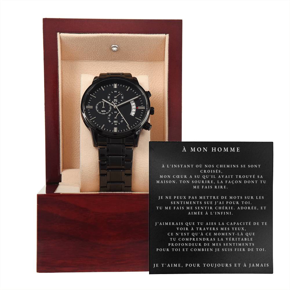 Montre "Black Chronograph"