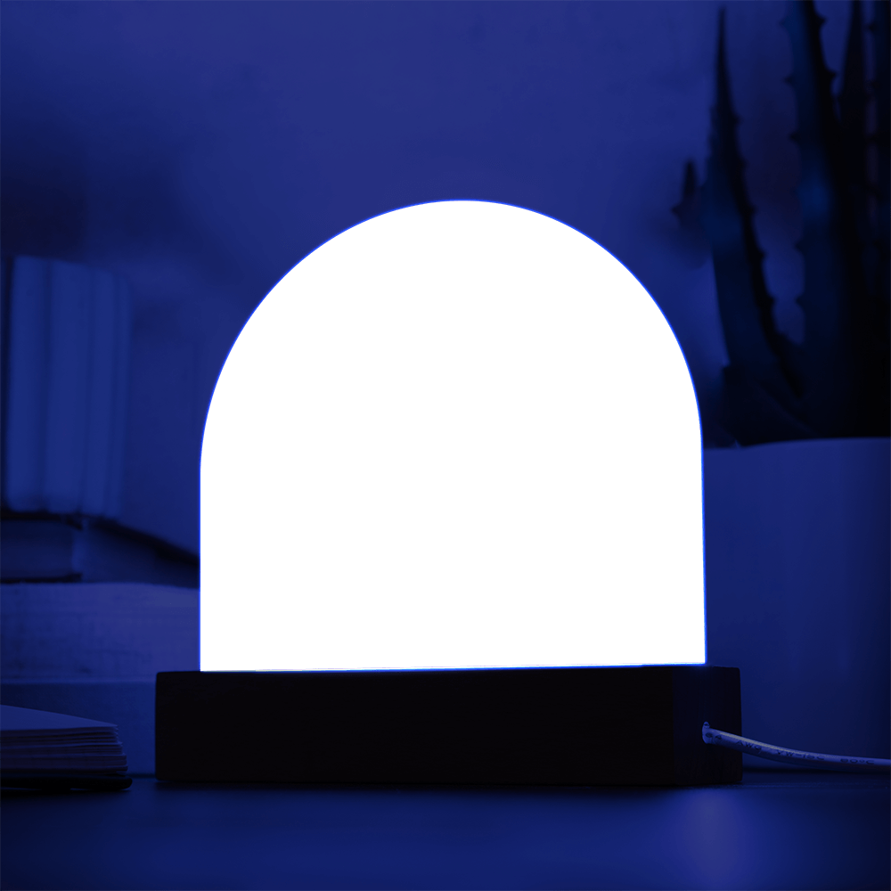 Plaque dôme en acrylique gravée