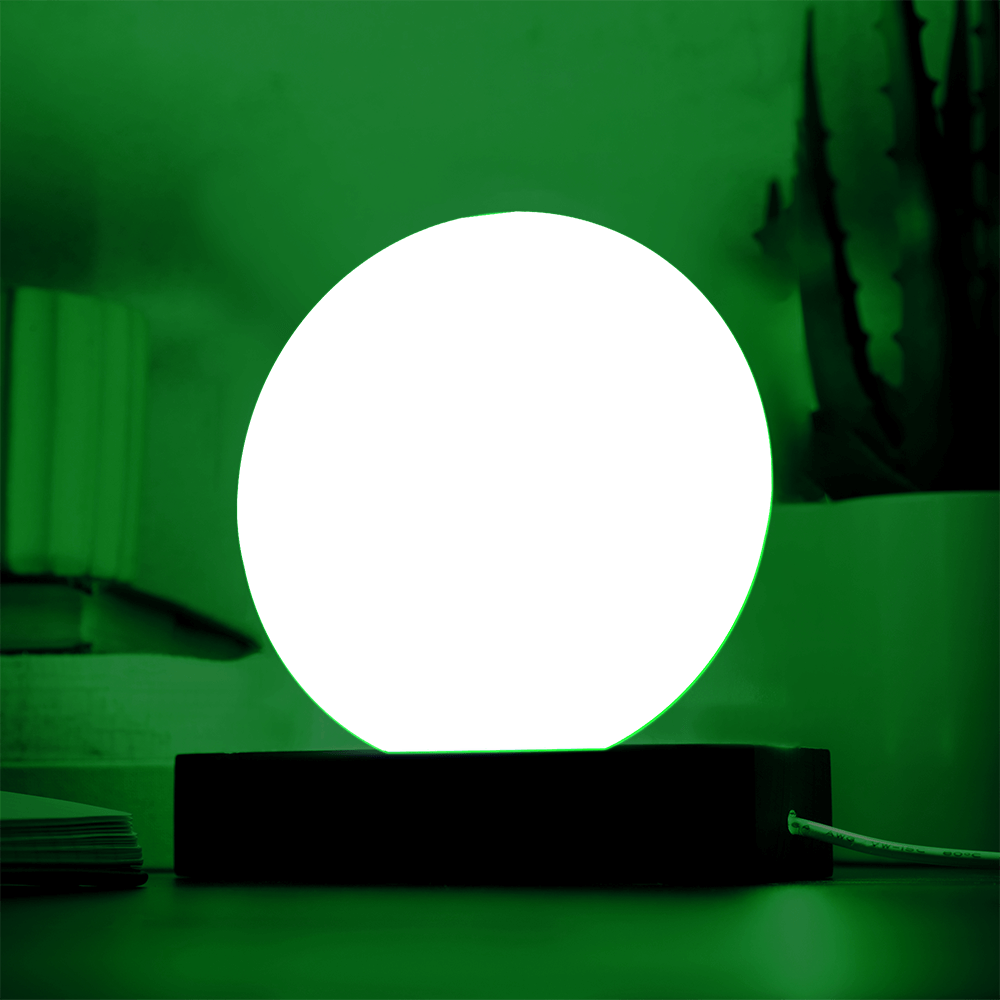 Plaque circulaire en acrylique gravée