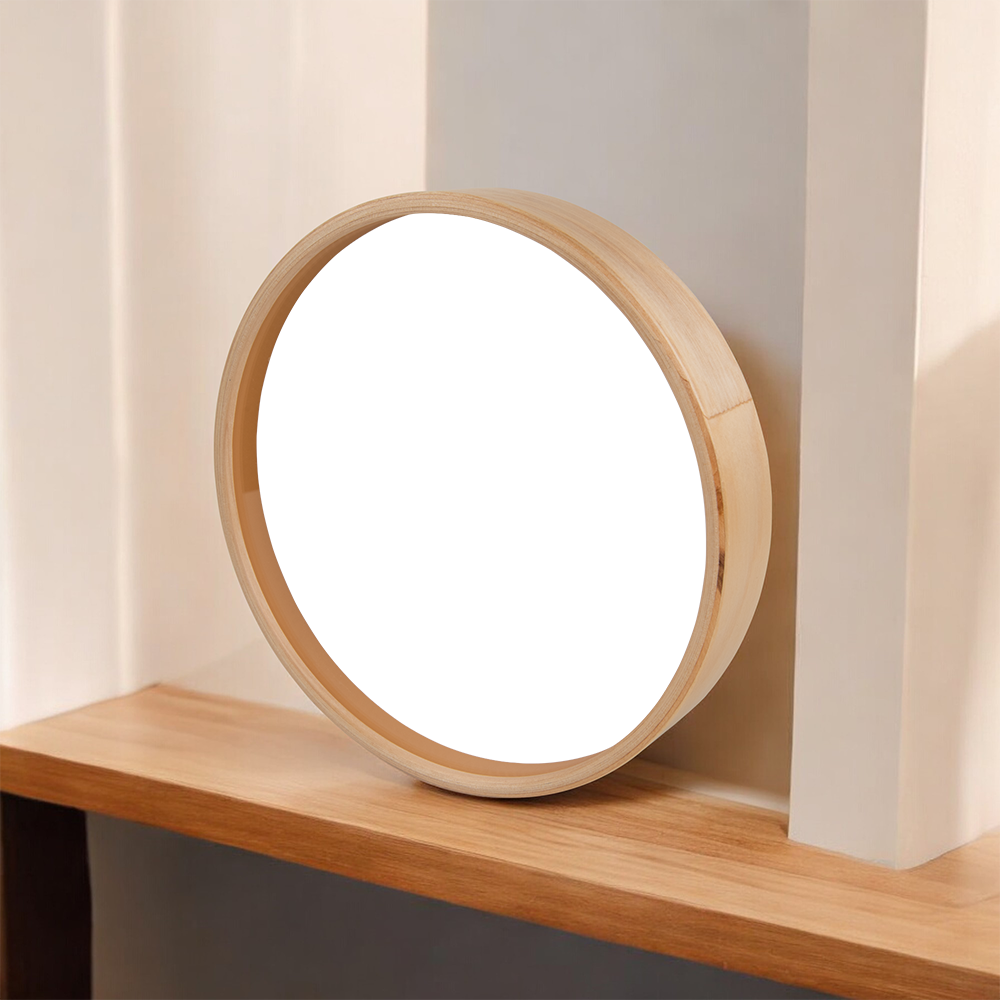 Horloge à cadre en bois de 10 pouces