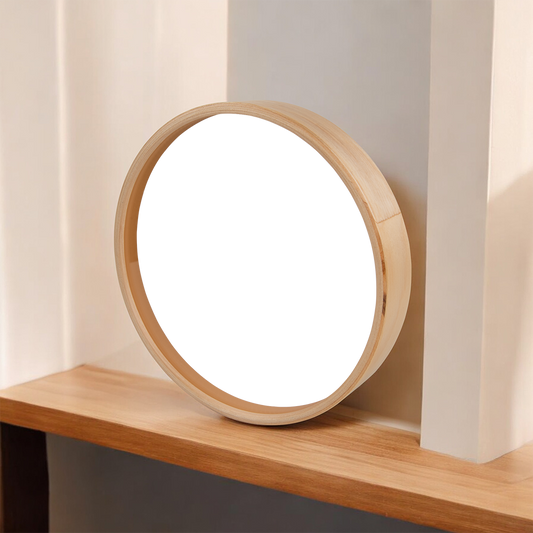 Horloge à cadre en bois de 10 pouces