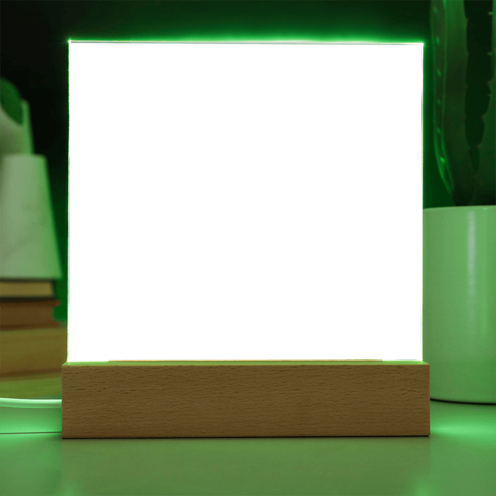 Plaque carrée en acrylique gravée