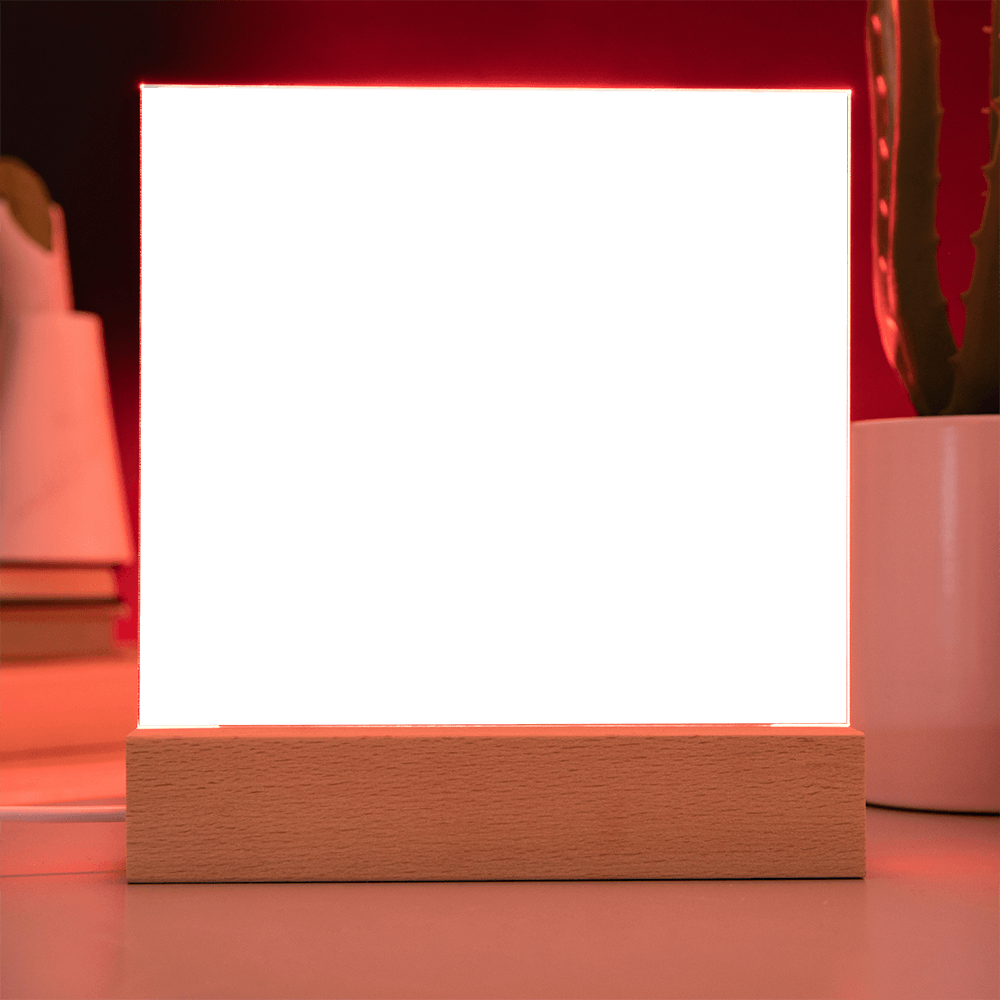 Plaque carrée en acrylique gravée