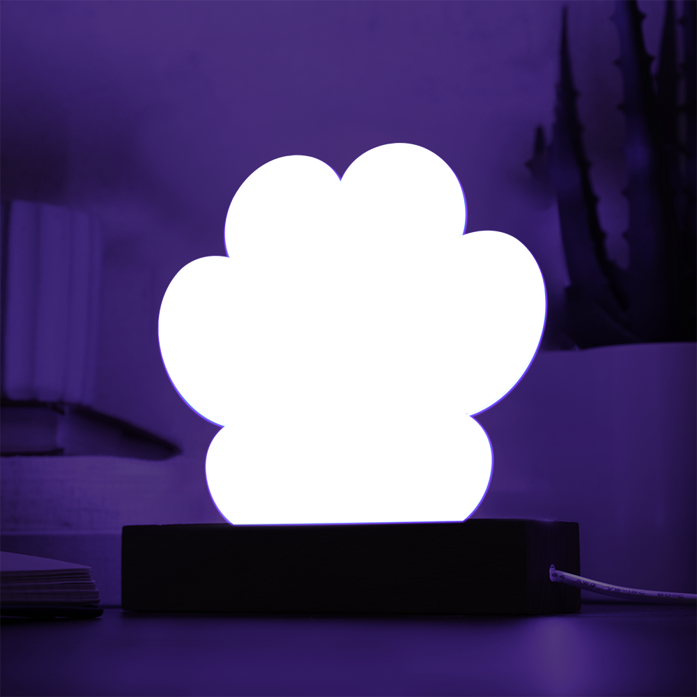 Plaque de patte en acrylique gravée