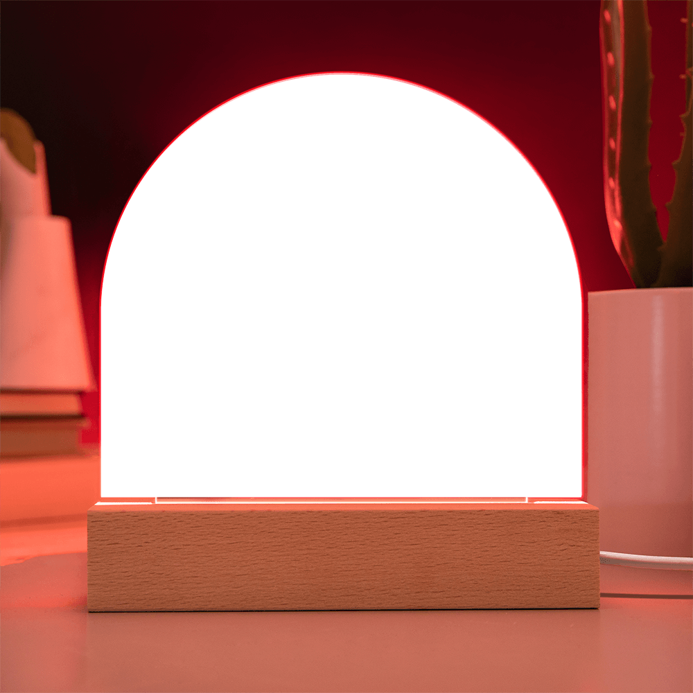 Plaque dôme en acrylique gravée